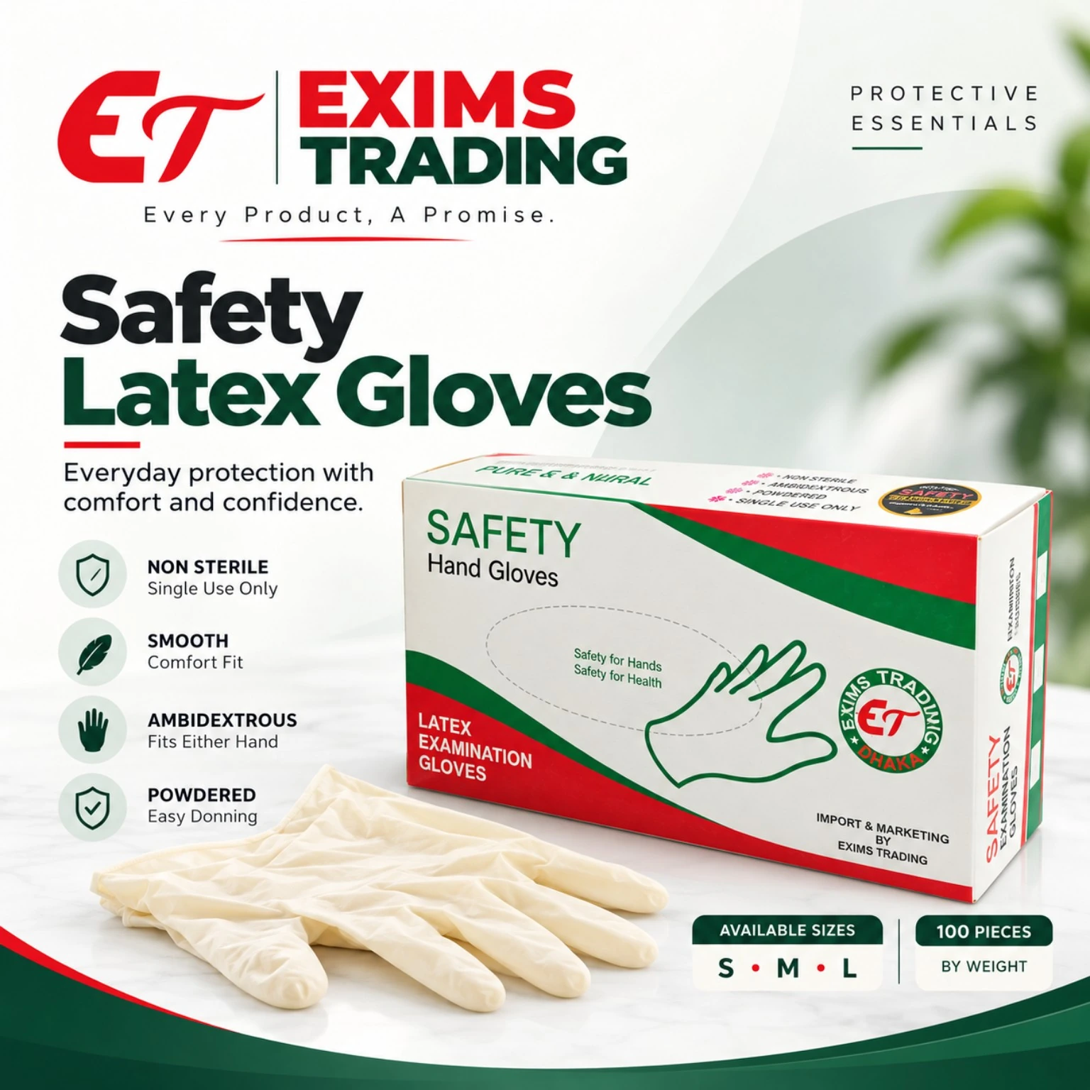 Safety Examination Gloves complete promotional poster
