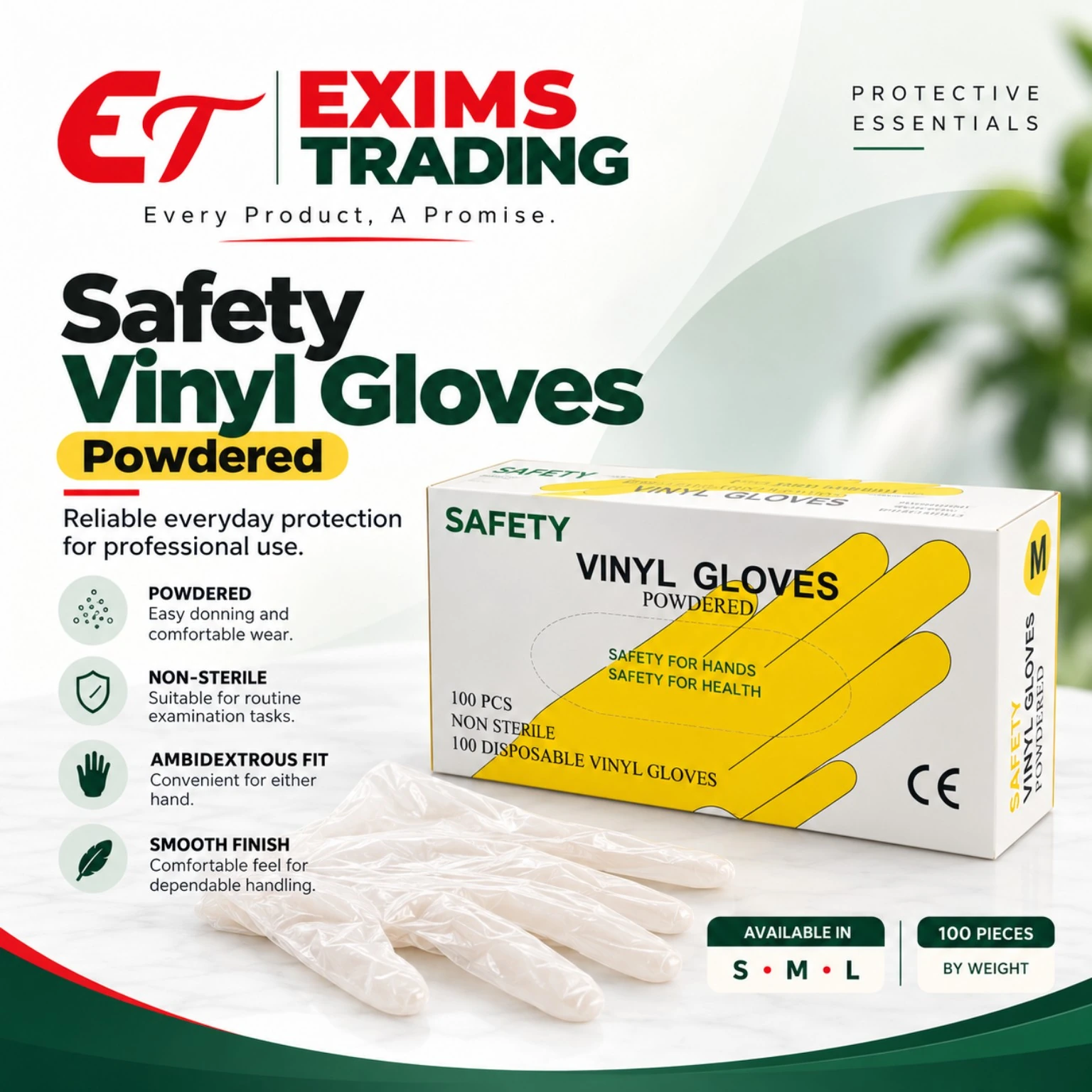 Safety Vinyl Gloves complete promotional poster