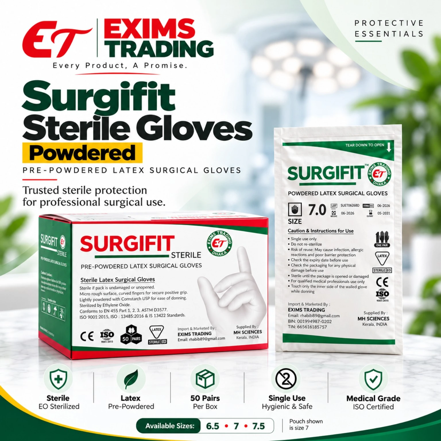 Surgifit Sterile Surgical Gloves complete original poster